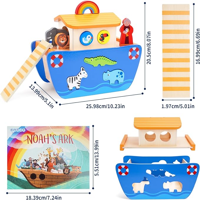 Wonder Ark | Spelen En Leren Met Dieren - Houten Montessori Speelset