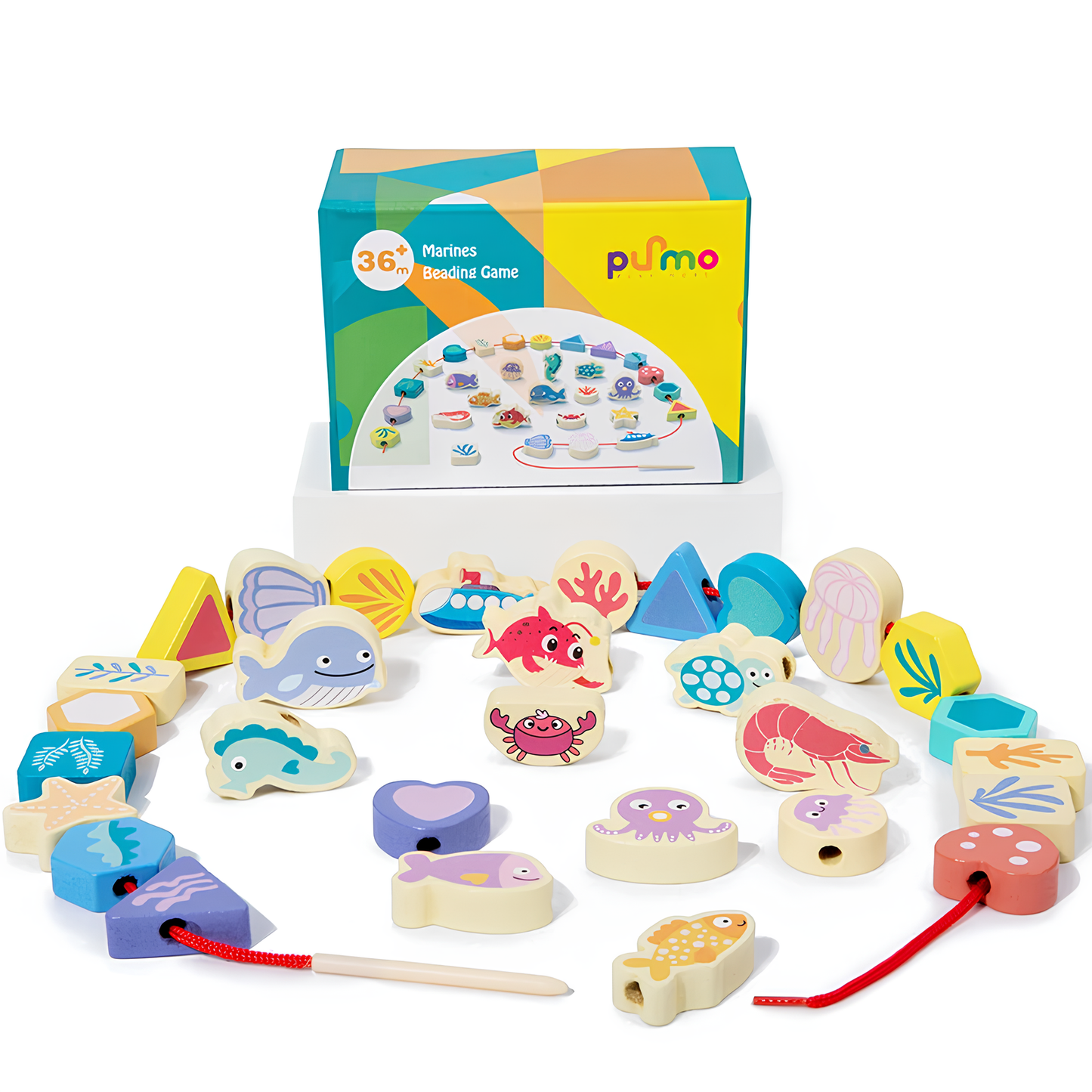 LaceZoo | Combineer spel en educatie - Houten rijgspelset