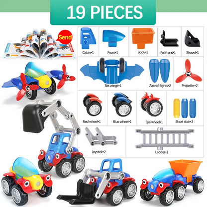 MagnetoRacer | Bouwen en creëre - Magnetische voertuigen set
