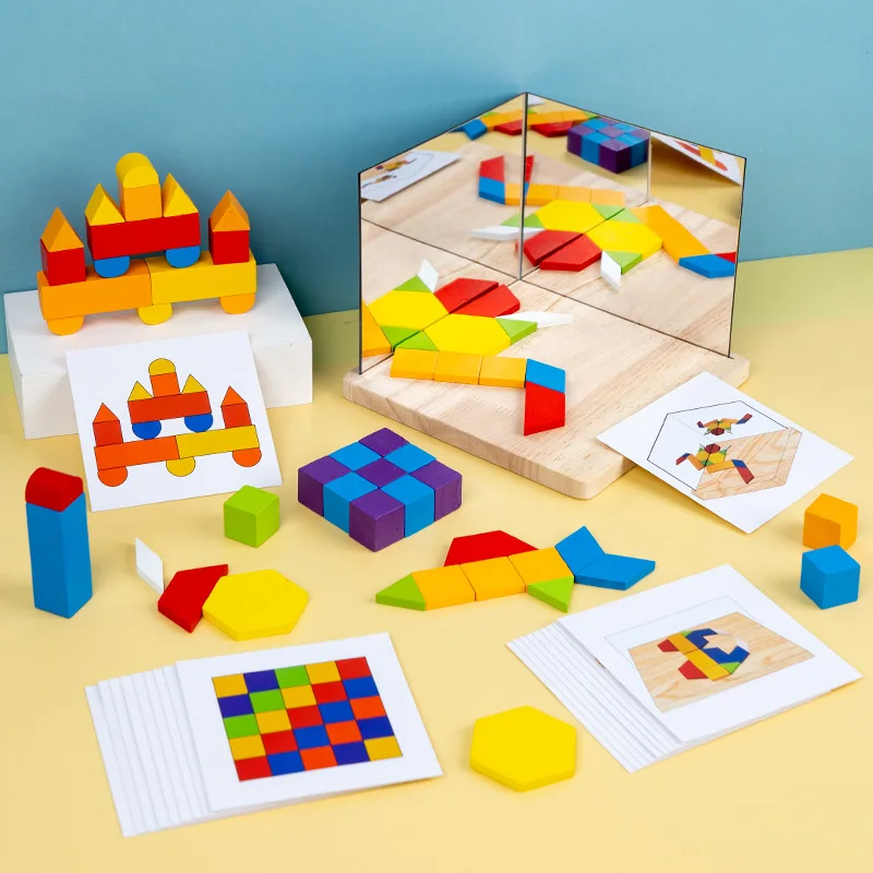 MirrorMagic | Spiegelen en ontdekken - Spiegelblok puzzelset