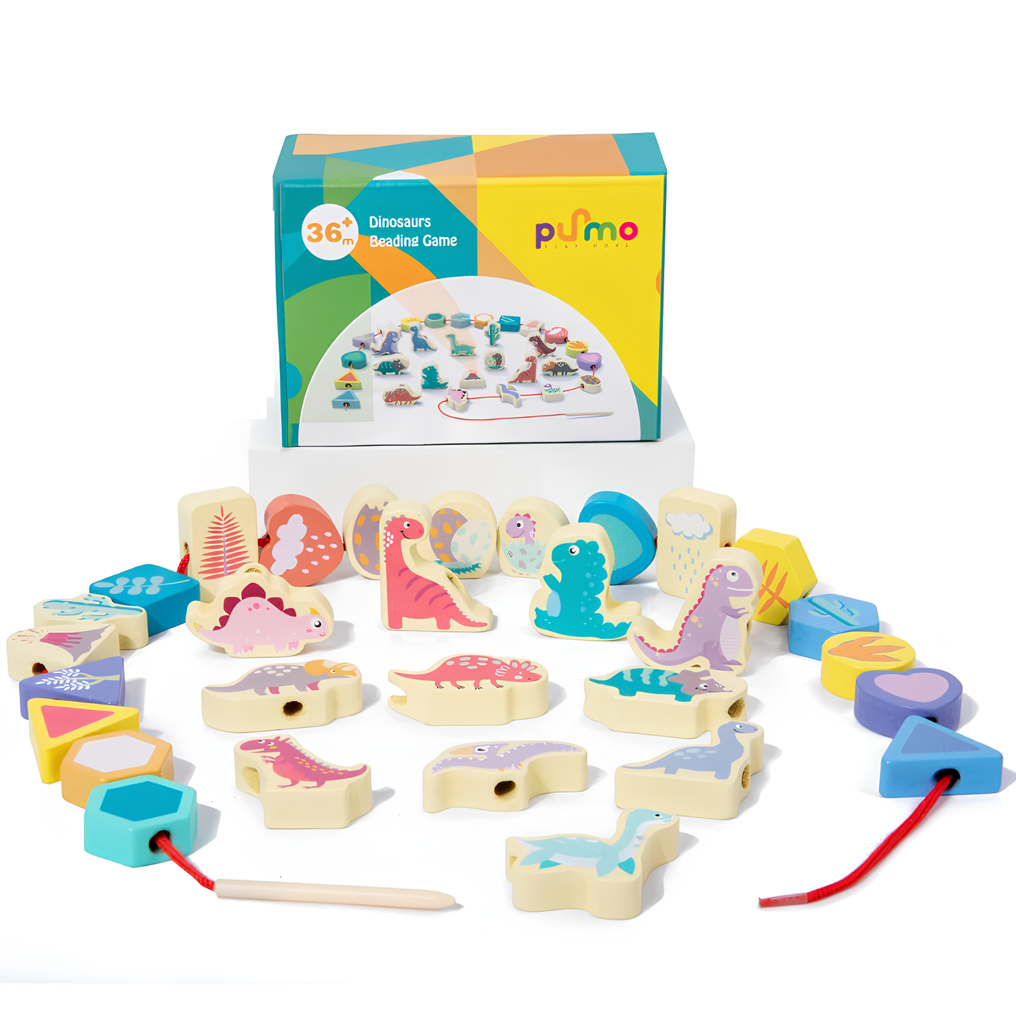 LaceZoo | Combineer spel en educatie - Houten rijgspelset