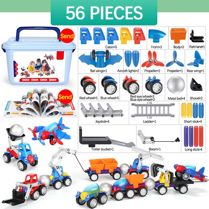 MagnetoRacer | Bouwen en creëre - Magnetische voertuigen set