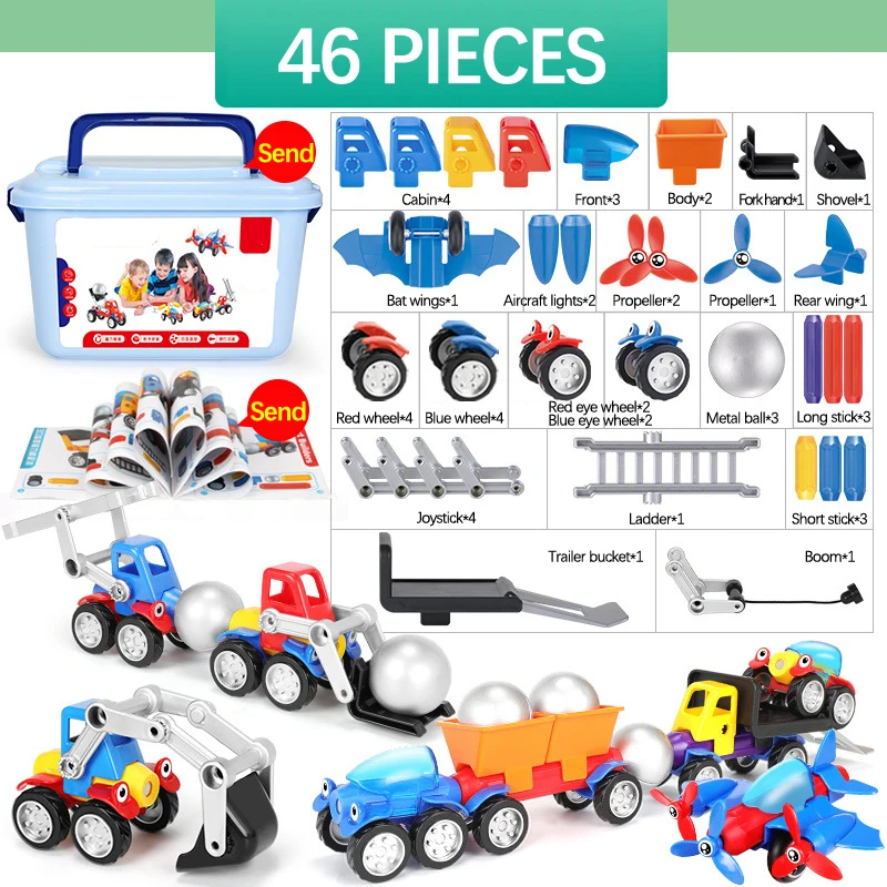 MagnetoRacer | Bouwen en creëre - Magnetische voertuigen set
