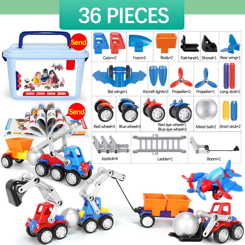 MagnetoRacer | Bouwen en creëre - Magnetische voertuigen set