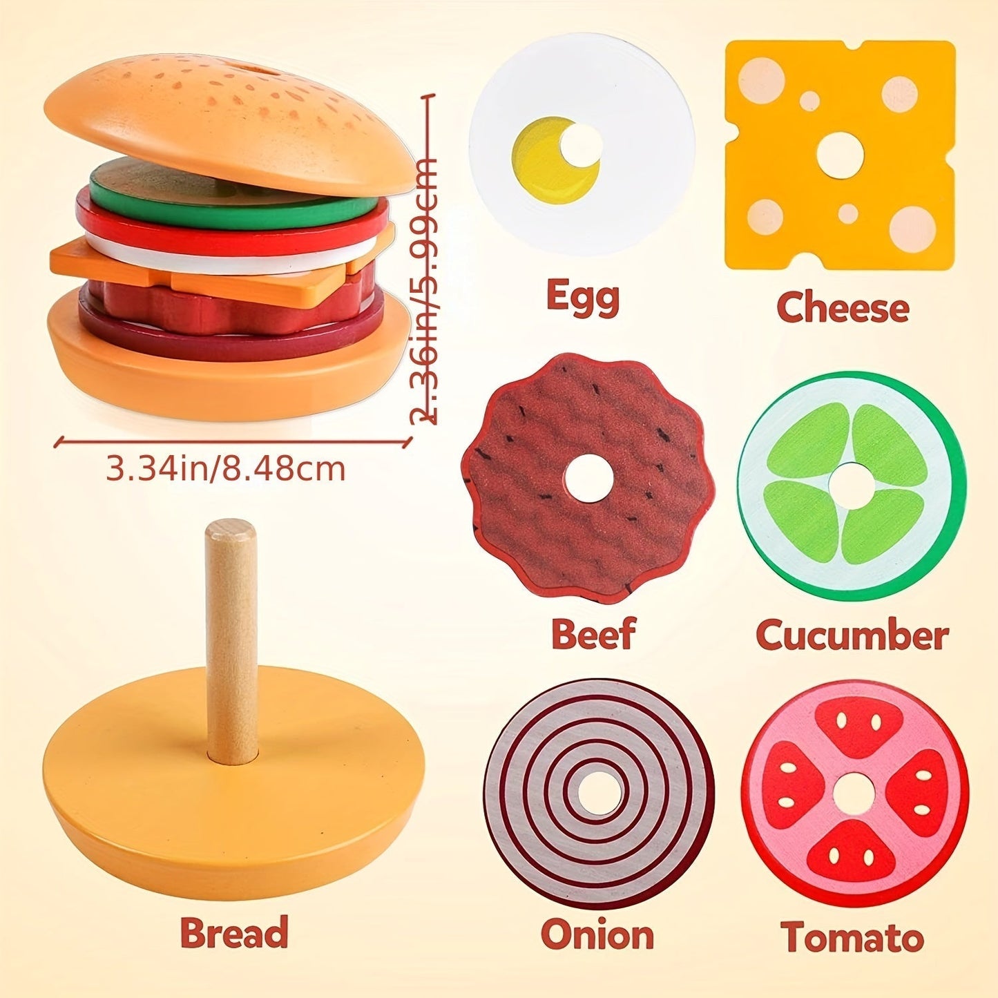 Littlechef | Maak De Lekkerste Combinaties - Montessori Stapelspel