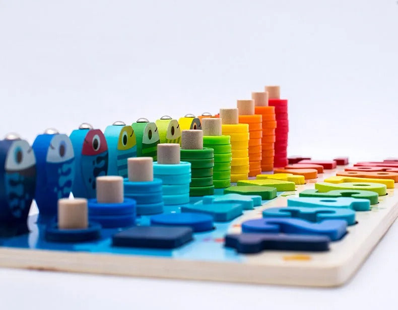 Playgrow | Ontwikkel Spelenderwijs Vaardigheden - Montessori Houten Bord