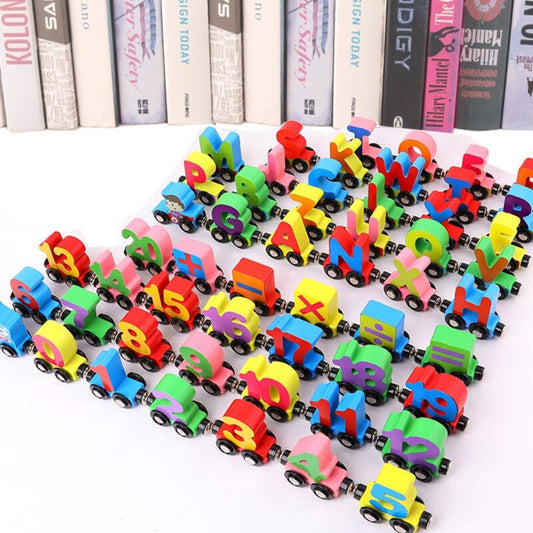 Abcexpress | Leer Letters En Cijfers - Houten Magneettrein