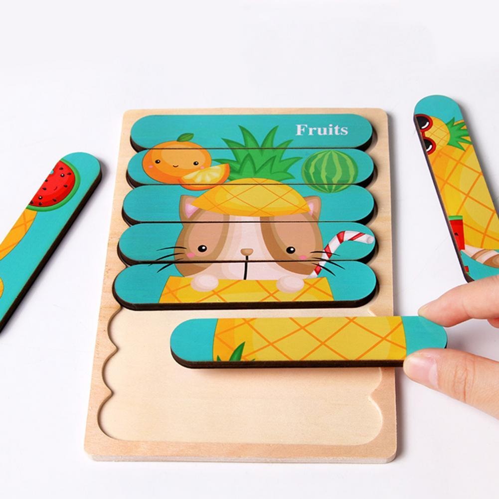 Wildmind Puzzel | Leer Vormen En Kleuren - Houten 3D Puzzel