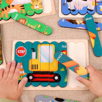 Wildmind Puzzel | Leer Vormen En Kleuren - Houten 3D Puzzel