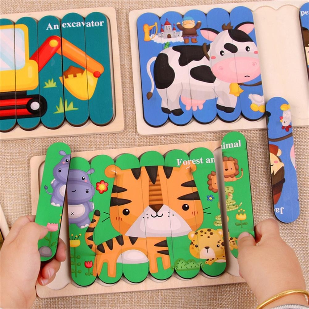 Wildmind Puzzel | Leer Vormen En Kleuren - Houten 3D Puzzel