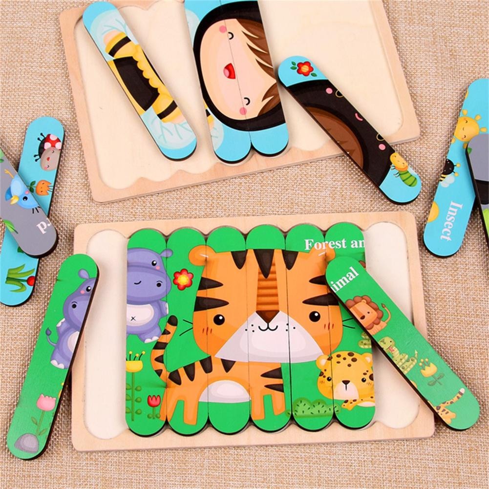 Wildmind Puzzel | Leer Vormen En Kleuren - Houten 3D Puzzel