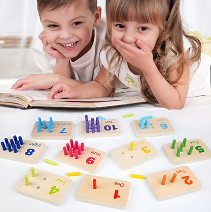 Mathbuddy | Eerste Stapjes In Rekenen - Houten Montessori Telbord