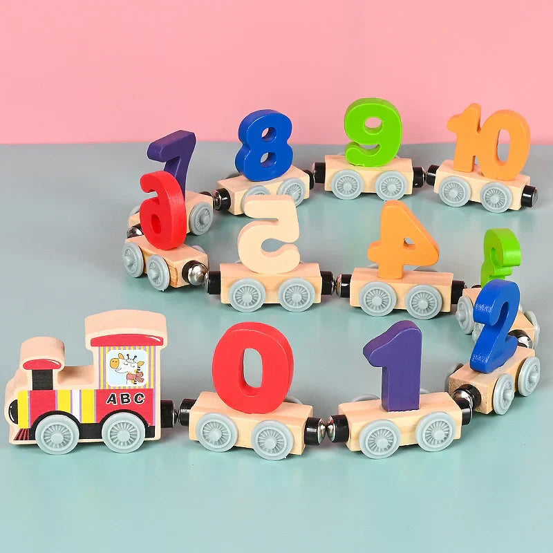 Numbertrain | Ontdek Tellen Met Een Vrolijke Trein - Houten Speelgoedtrein