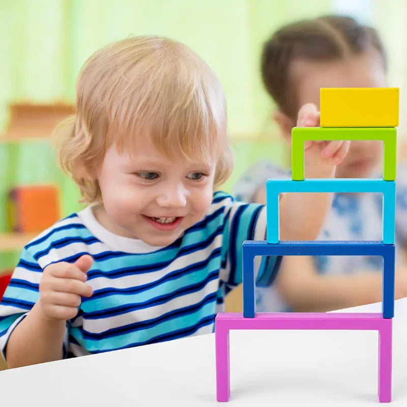 Stackafun | Spelenderwijs Ontdekken En Stapelen - Houten Stapelspeelgoed
