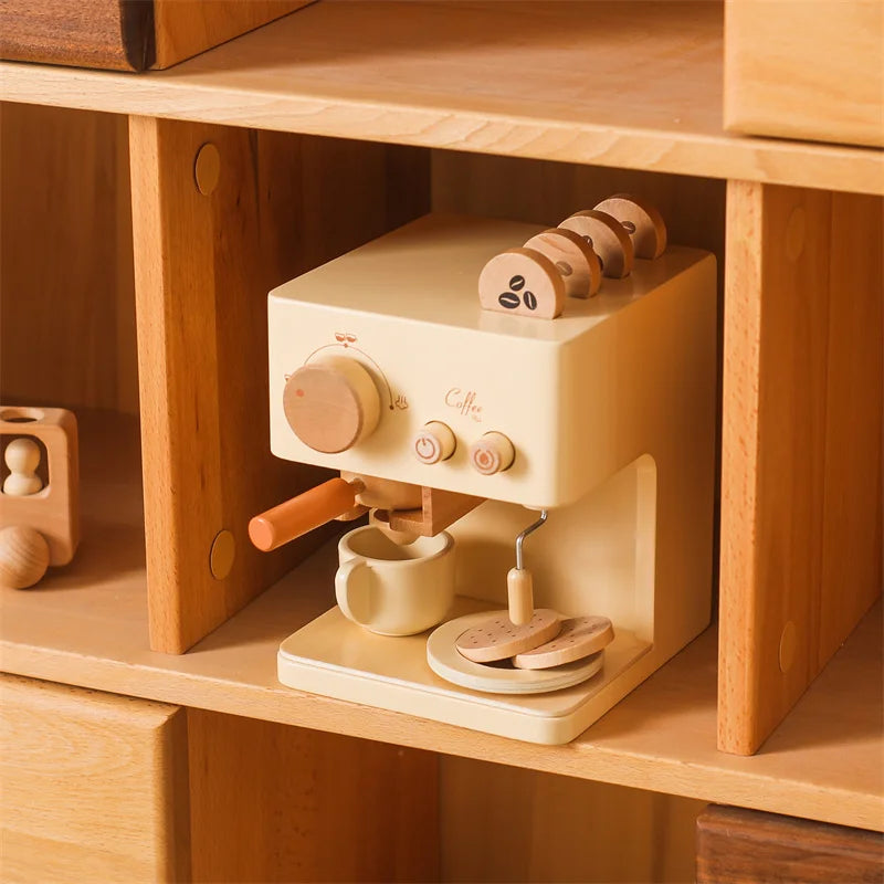 Cafékids | Fantasie En Motoriek Ontwikkelen - Houten Koffiezet Set