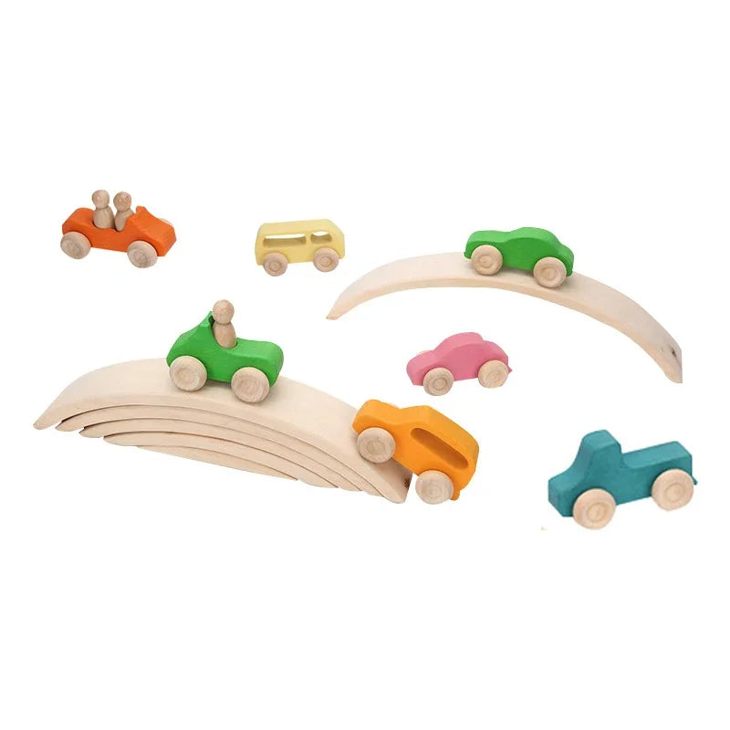 Littleriders | Ontdek En Leer - Houten Auto Set