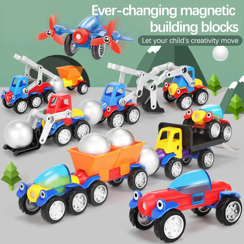 MagnetoRacer | Bouwen en creëre - Magnetische voertuigen set