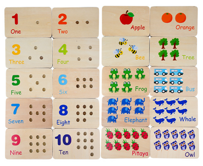 Mathbuddy | Eerste Stapjes In Rekenen - Houten Montessori Telbord