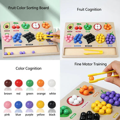 ClipCritters | Vormen & fruit – Houten sorteerspel