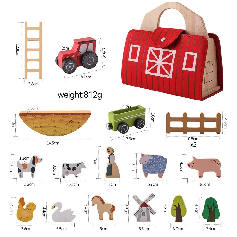 Woodland | Ontdek Het Boerderijleven - Houten Boerderij Speelset