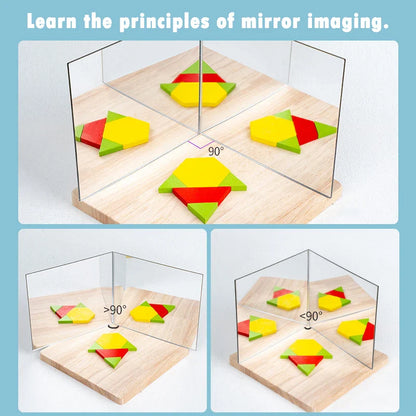 MirrorMagic | Spiegelen en ontdekken - Spiegelblok puzzelset