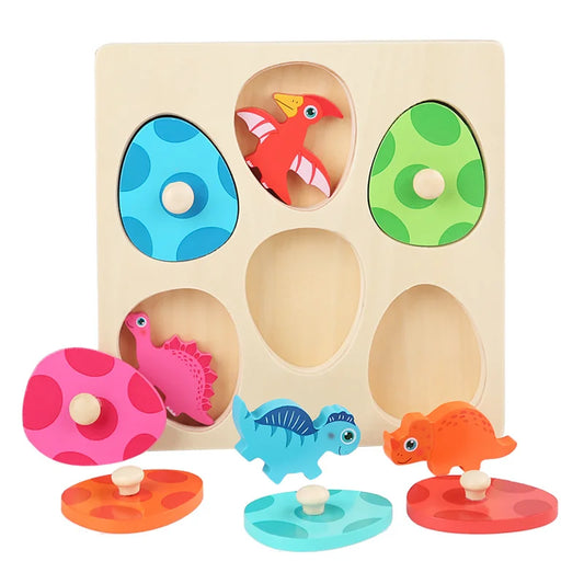 Dinoquest | Spelenderwijs Prehistorische Puzzels Bouwen - Houten Puzzel