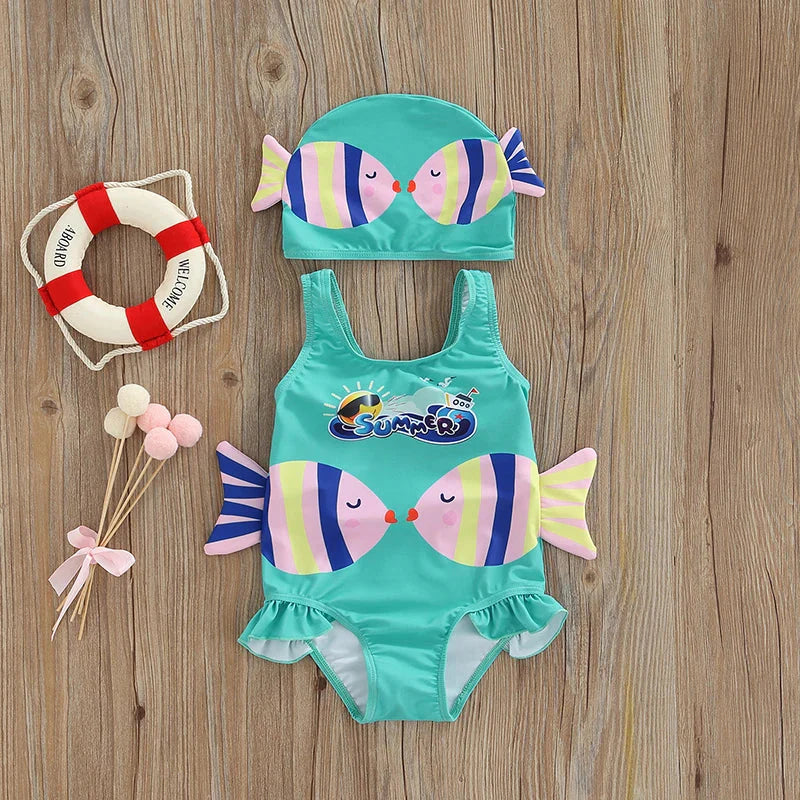 Littlelooks | Badpak Met Vismotief – Meisjes Badpak