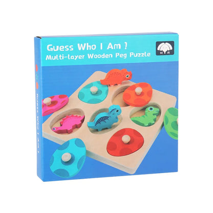Dinoquest | Spelenderwijs Prehistorische Puzzels Bouwen - Houten Puzzel