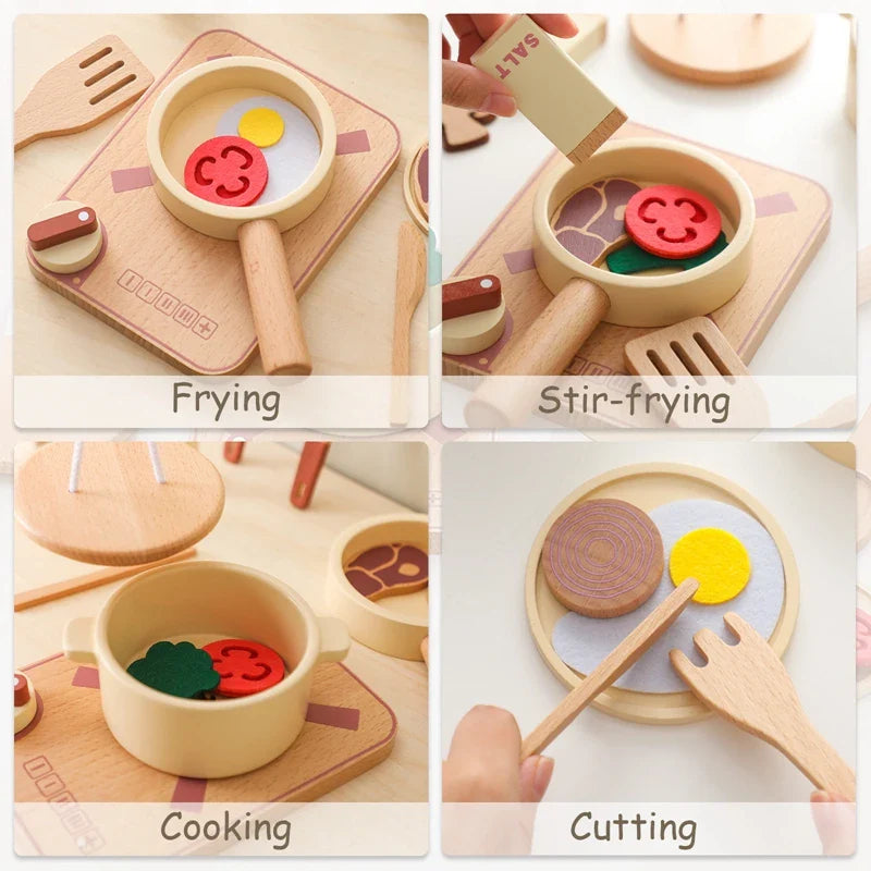 Minicooks | Spelenderwijs Leren En Bakken - Houten Speelkeuken Set