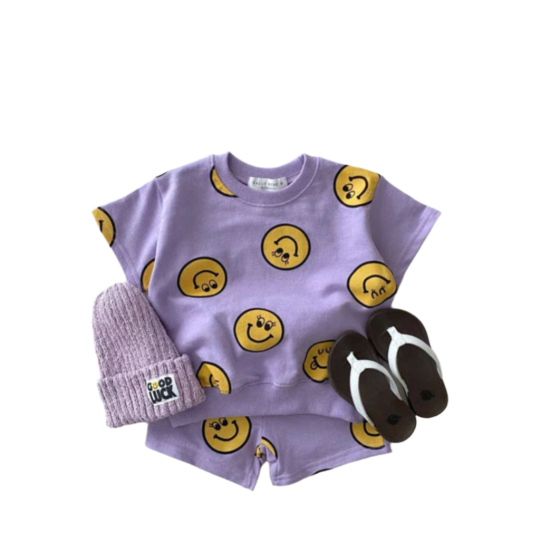 Littlelooks | Stralend De Dag In – Smiley Kinderoutfit