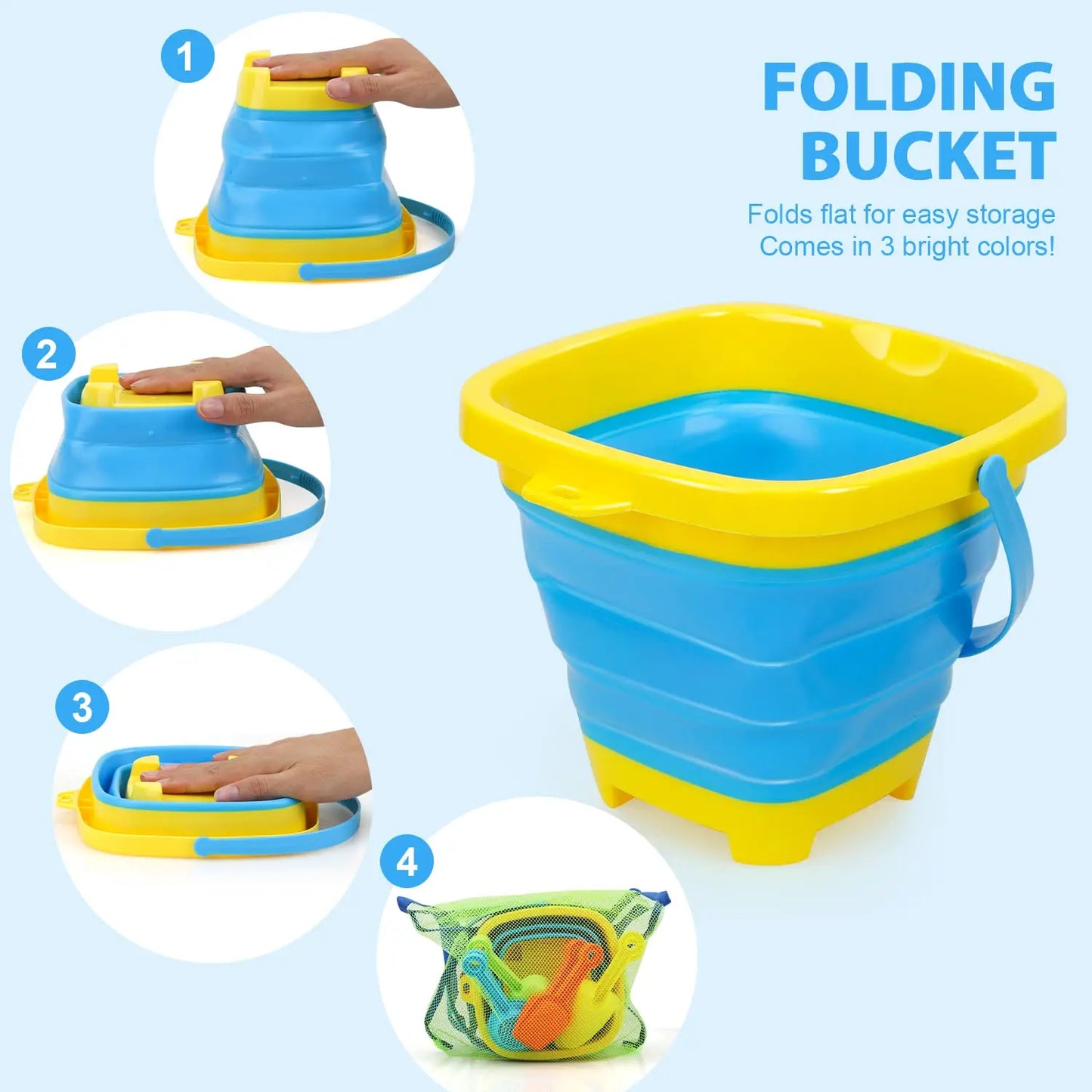 Wavebucket | Compact Meenemen En Bouwen - Opvouwbare Emmer