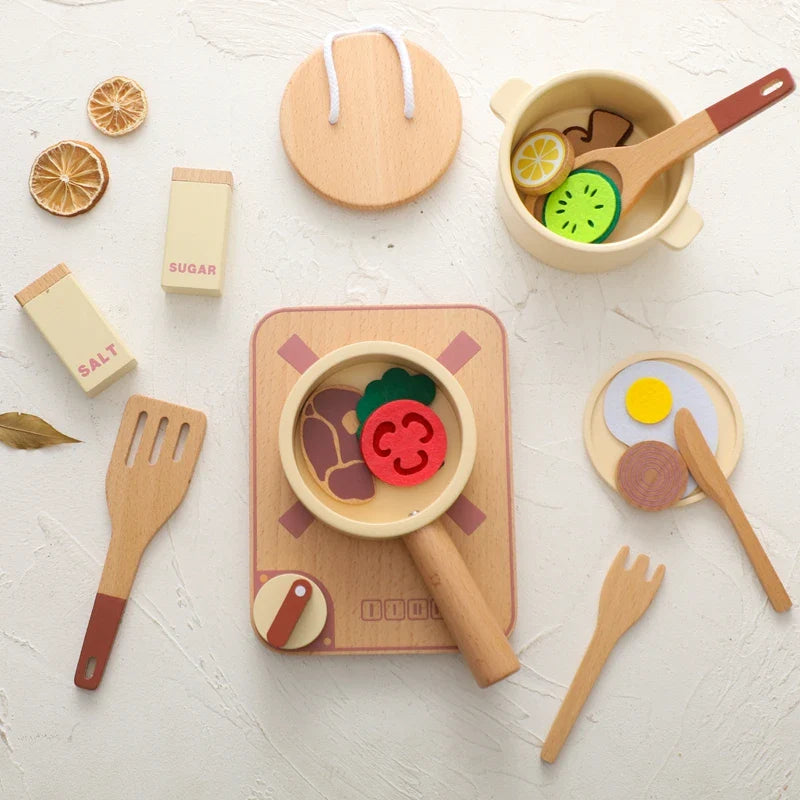 Minicooks | Spelenderwijs Leren En Bakken - Houten Speelkeuken Set