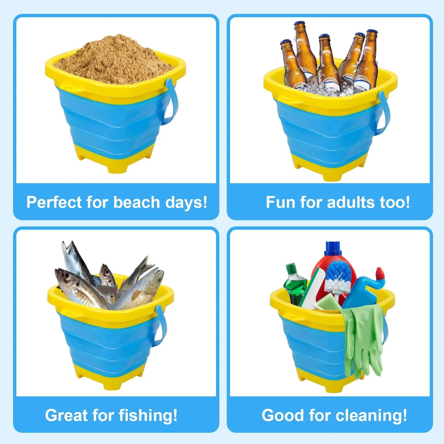 Wavebucket | Compact Meenemen En Bouwen - Opvouwbare Emmer