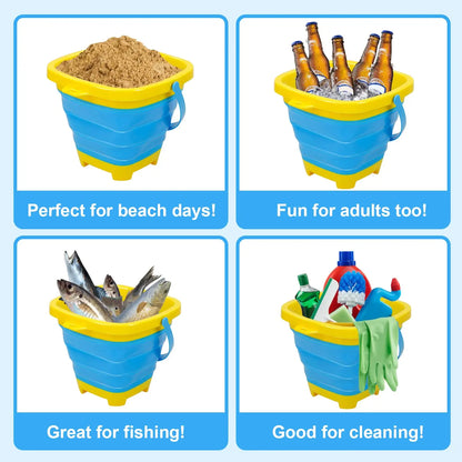 Wavebucket | Compact Meenemen En Bouwen - Opvouwbare Emmer
