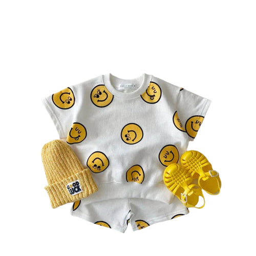 Littlelooks | Stralend De Dag In – Smiley Kinderoutfit