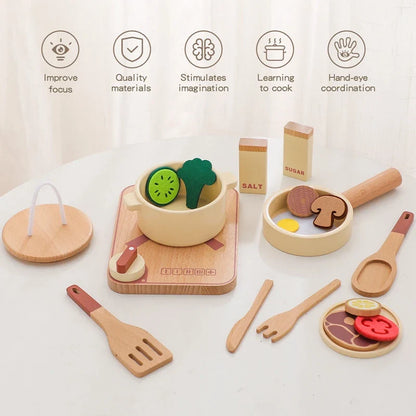 Minicooks | Spelenderwijs Leren En Bakken - Houten Speelkeuken Set