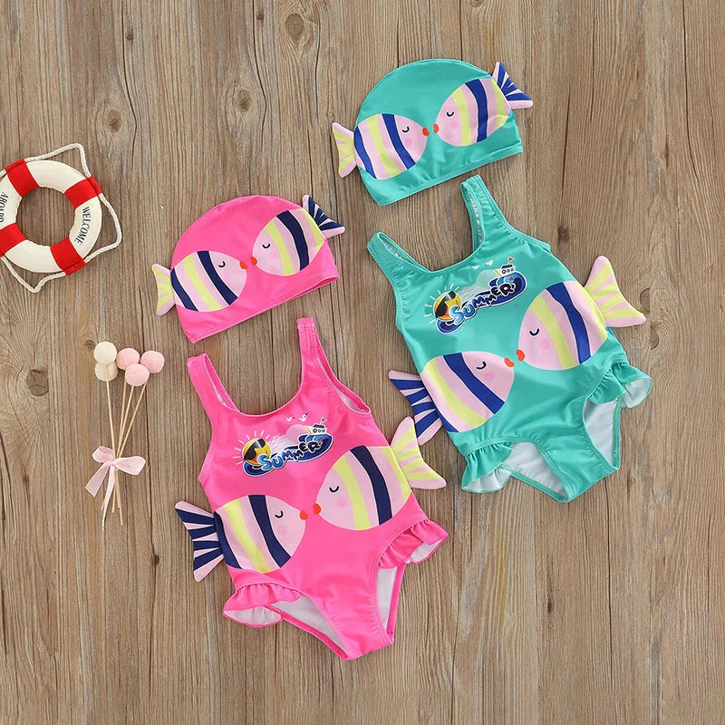 Littlelooks | Badpak Met Vismotief – Meisjes Badpak
