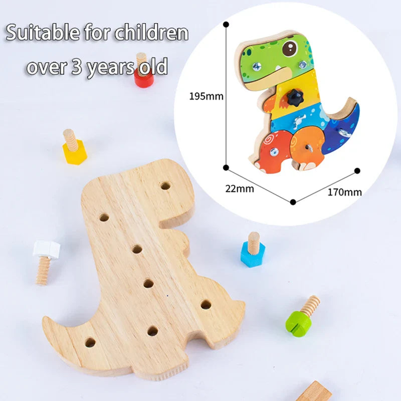 Dinofix | Ontdek En Draai - Houten Schroefbord