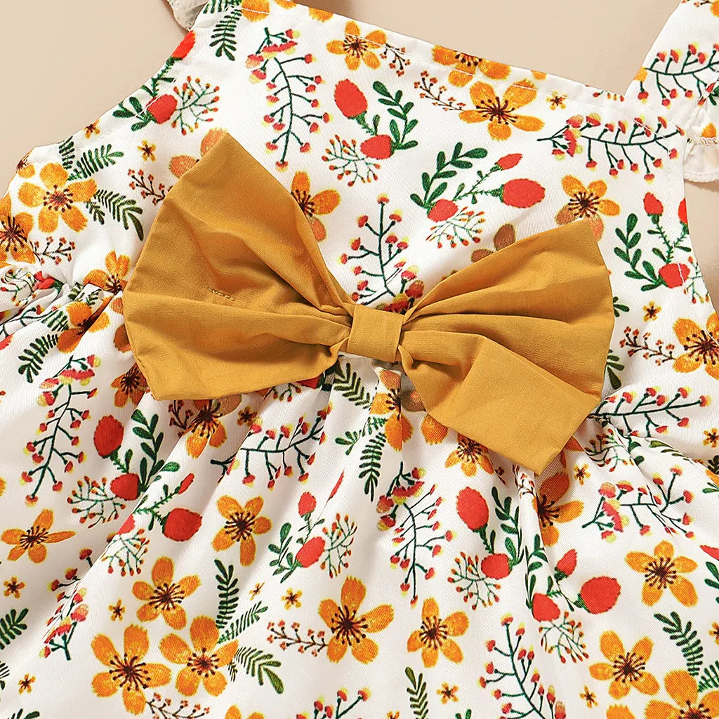 Littlelooks | Bloemenprint Jurk Met Broekje - Meisjes Zomersetje