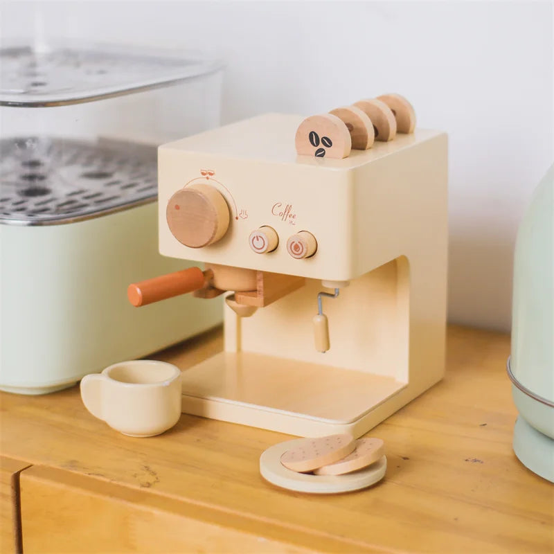 Cafékids | Fantasie En Motoriek Ontwikkelen - Houten Koffiezet Set