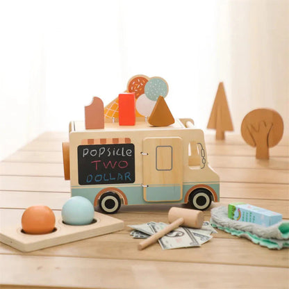 Tinygelato | Rijdend Speelplezier Met Ijsje - Houten Ijswagen