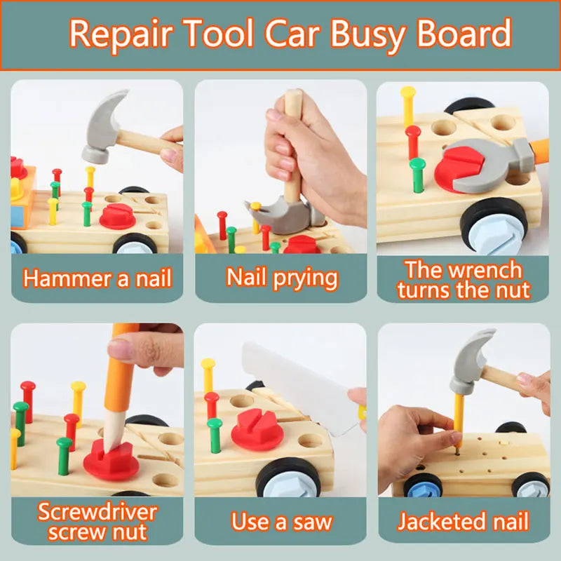 Fixcar | Schroeven En Ontdekken - Montessori Schroefbord