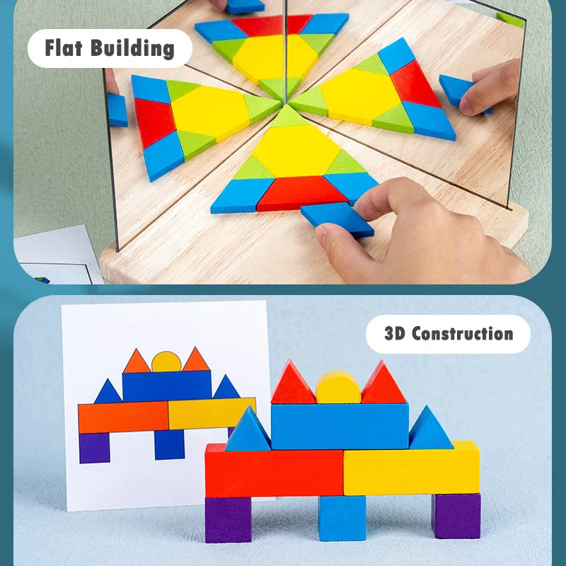 MirrorMagic | Spiegelen en ontdekken - Spiegelblok puzzelset