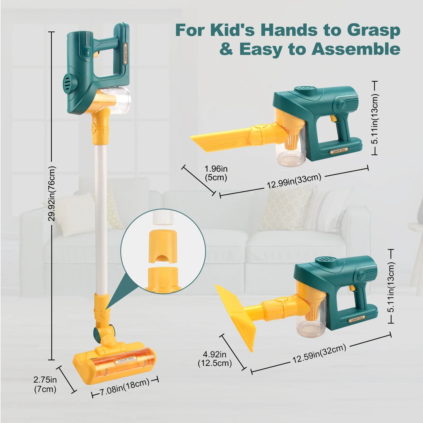 Dustbuster | Oefen Huishoudelijke Skill - Speelgoedstofzuiger