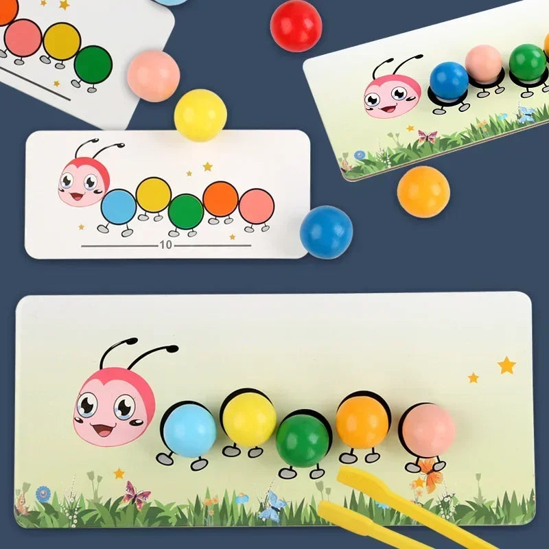 Snapbeads | Kleurrijk Spel Voor Behendigheid - Houten Knijpspel