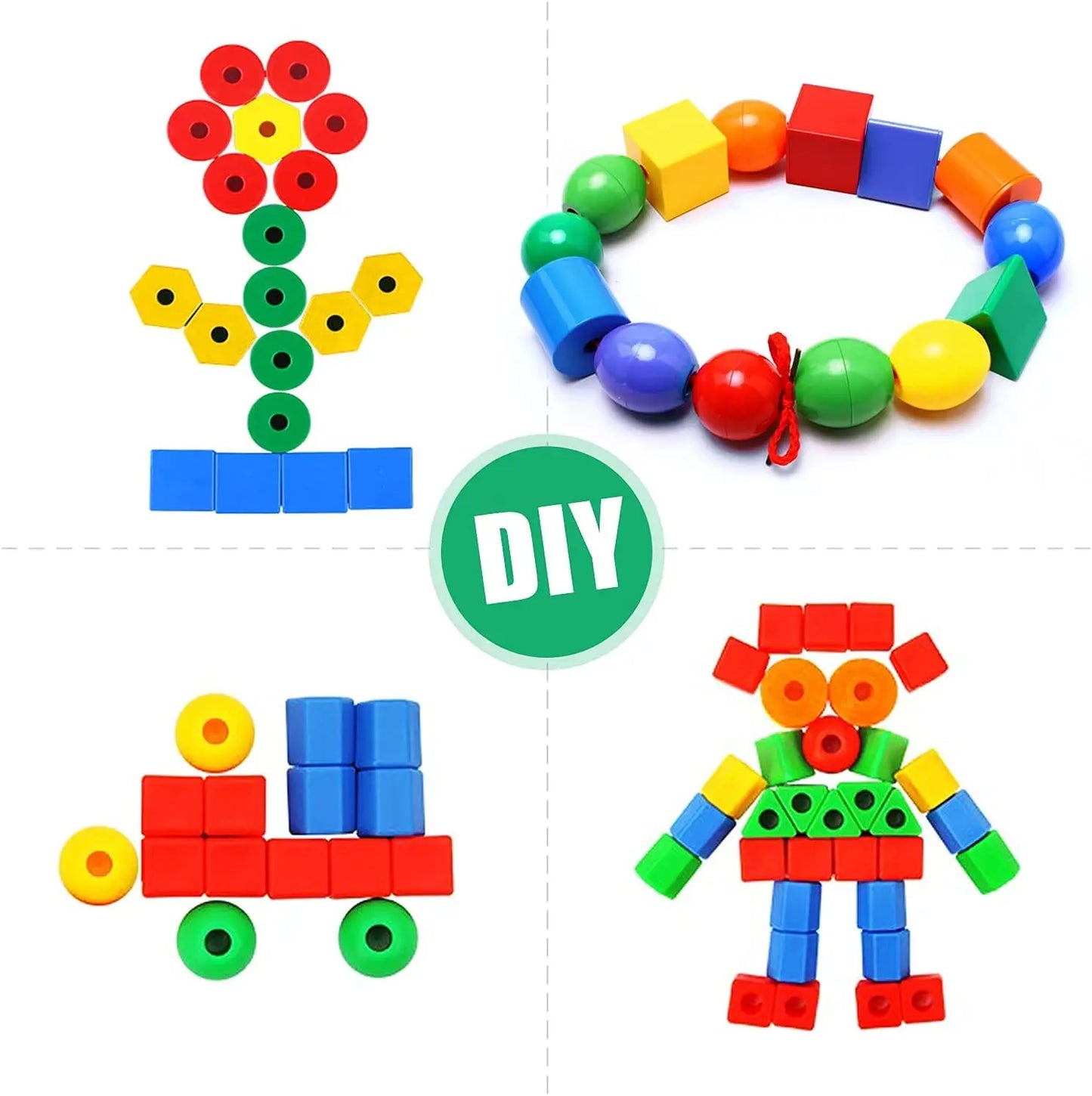 Rainbowbeads | Kleurrijk Rijgplezier - Houten Kralenset