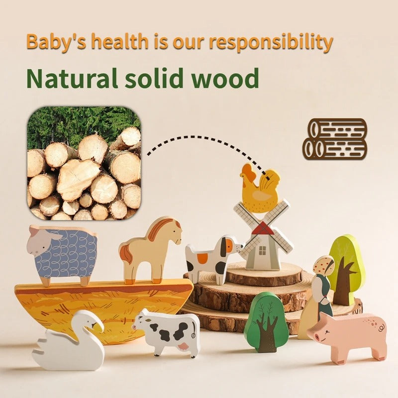 Balanzoo | Stapel En Balanceer Dieren - Educatief Houten Balansspel