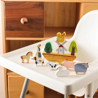 Balanzoo | Stapel En Balanceer Dieren - Educatief Houten Balansspel