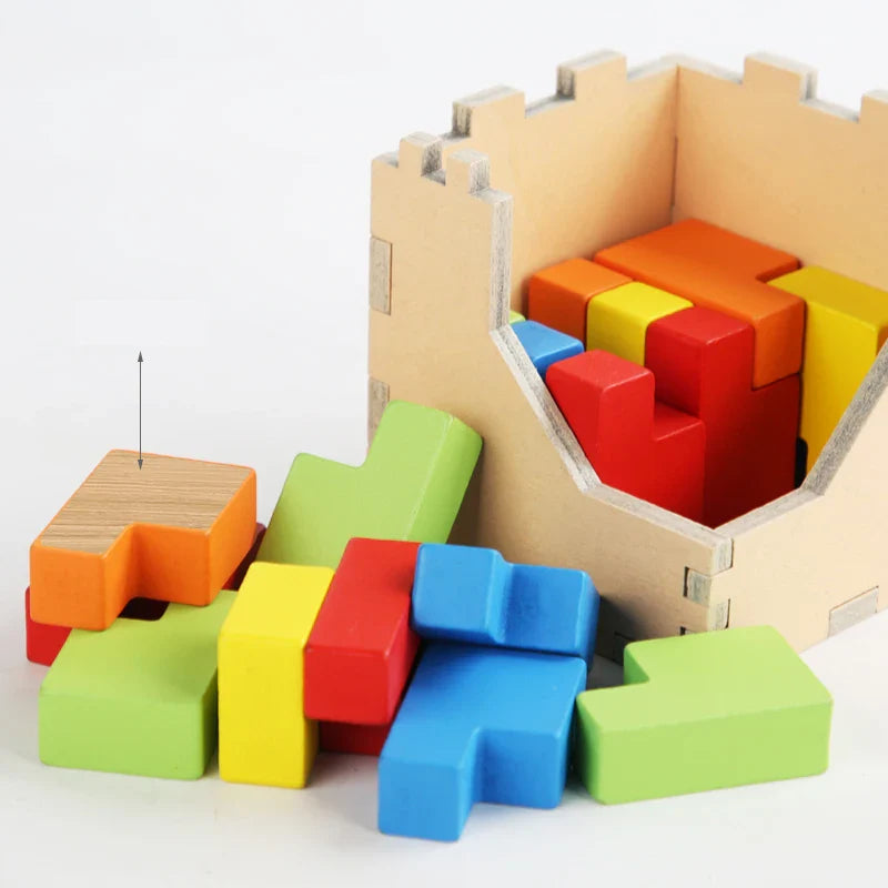 Puzzleplay | Slimme Combinaties Maken - 3D Houten Tetris