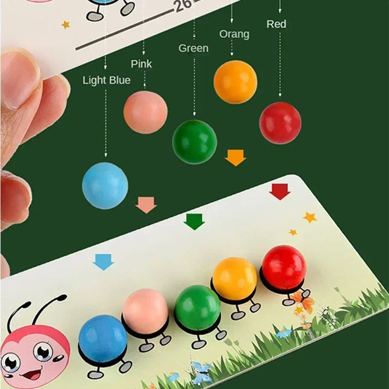 Snapbeads | Kleurrijk Spel Voor Behendigheid - Houten Knijpspel